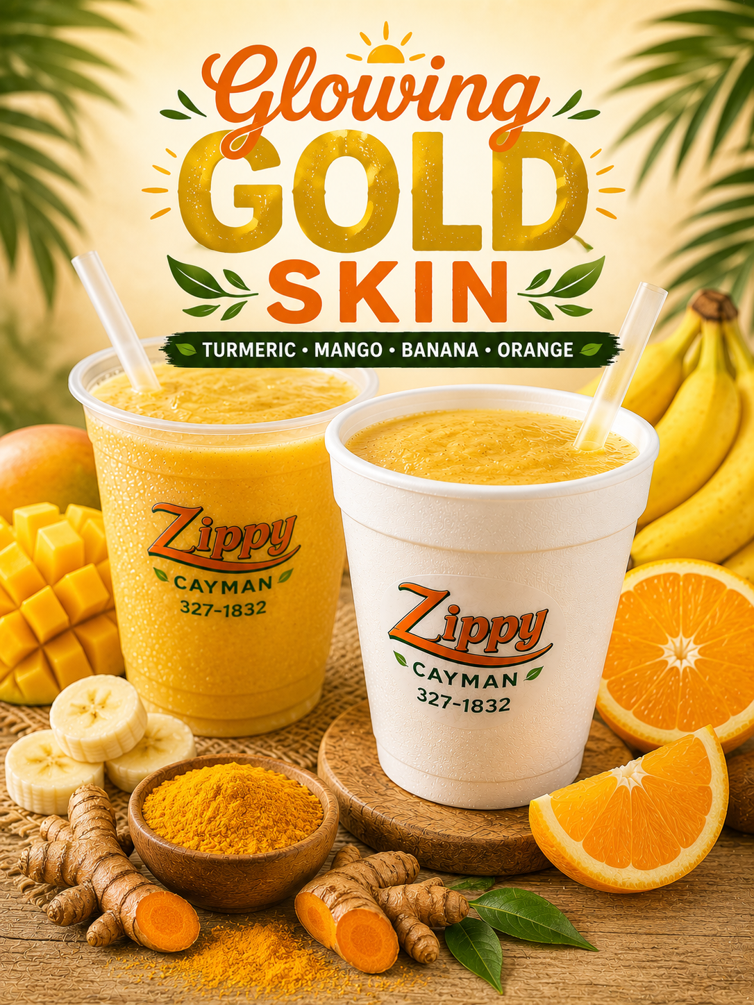 Glowing Gold Skin Smoothies