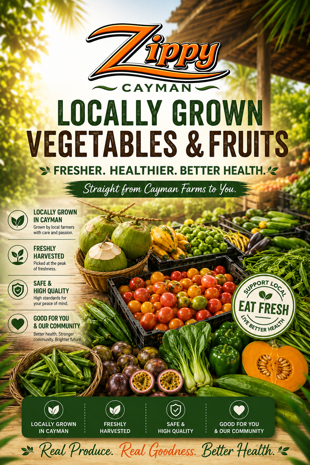 Locally Grown Vegetables & Fruits